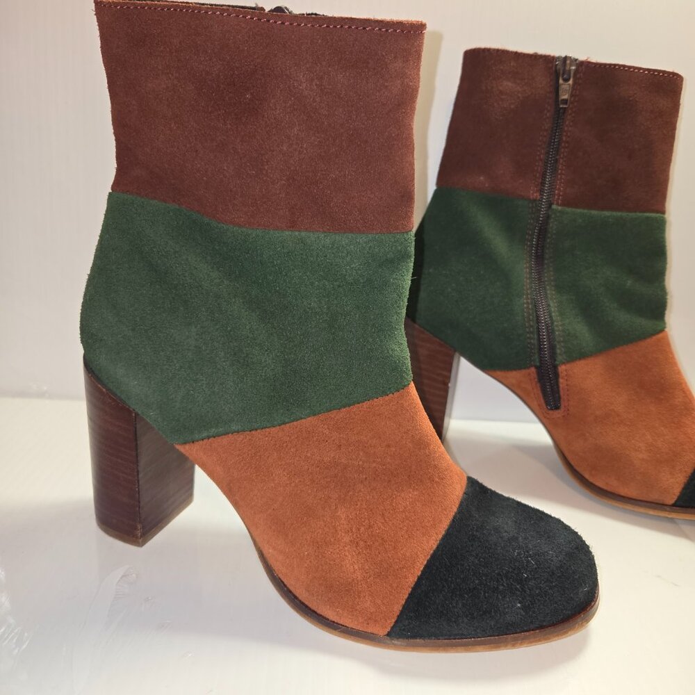 Musse & Cloud Women's Multicolor Patchwork Suede … - image 2